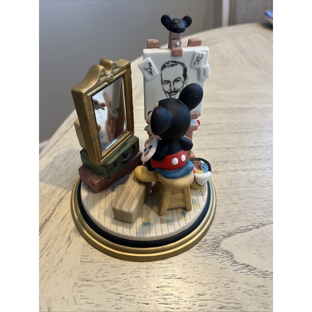 Vintage 1990’s Mickey Mouse Painting Walt Disney Figurine